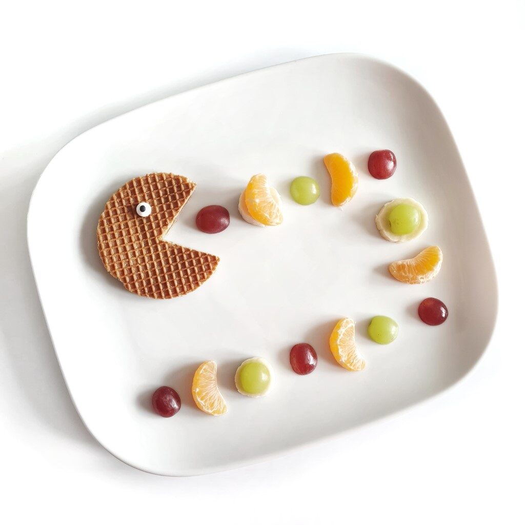 Fruit traktatie in de vorm van Pacman