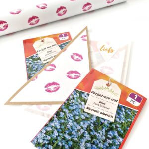 Een zakje vergeet me nietjes bloemzaadjes om te trakteren bij een afscheid