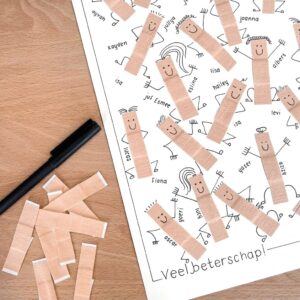 Een diy kaart om een kind beterschap te wensen namens de hele klas