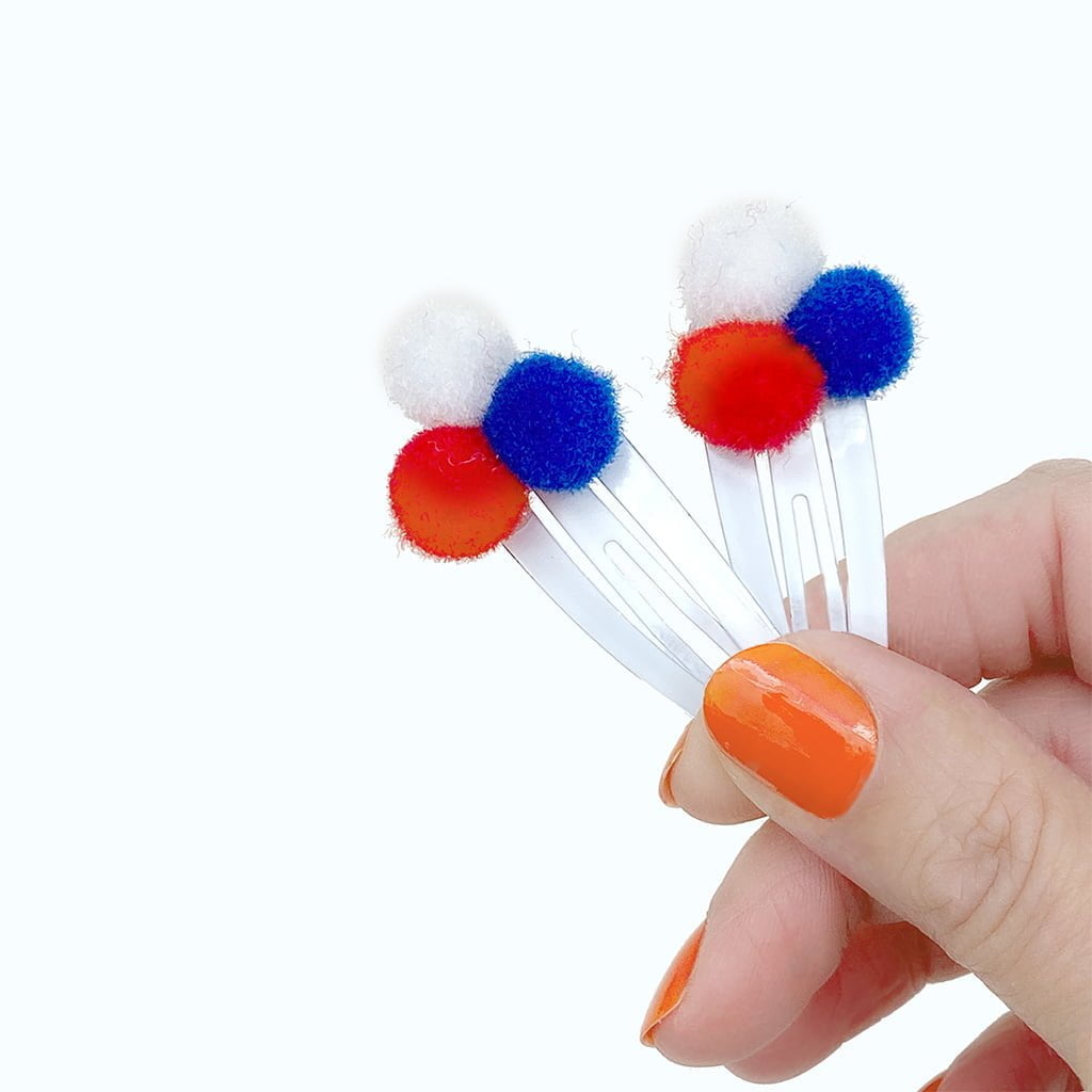 zelf gemaakte haarspeldjes voor koningsdag of voetbalwedstrijd van Nederlands elftal