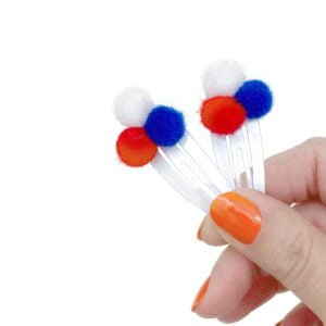 zelf gemaakte haarspeldjes voor koningsdag of voetbalwedstrijd van Nederlands elftal