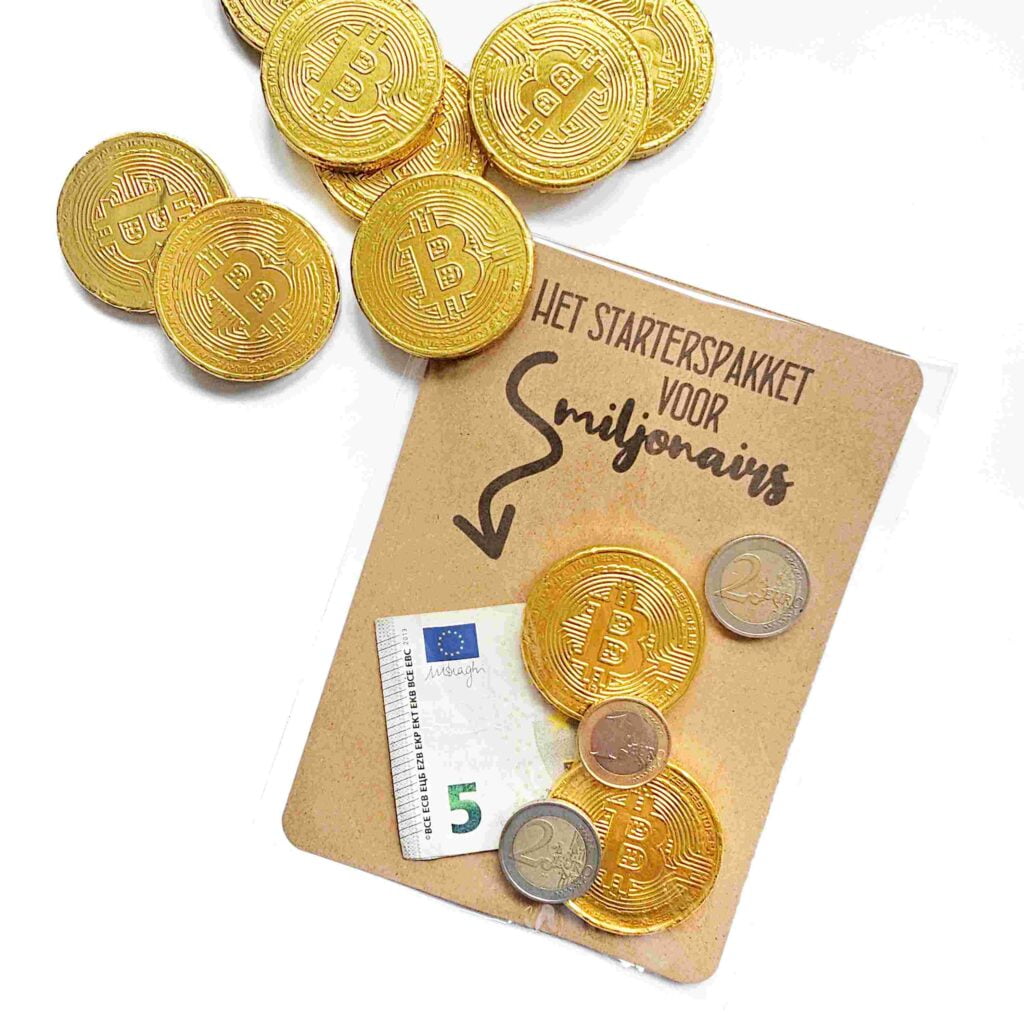 Geld cadeau inpakken voor een tiener met een gratis printable 'starterspakket voor miljonairs'