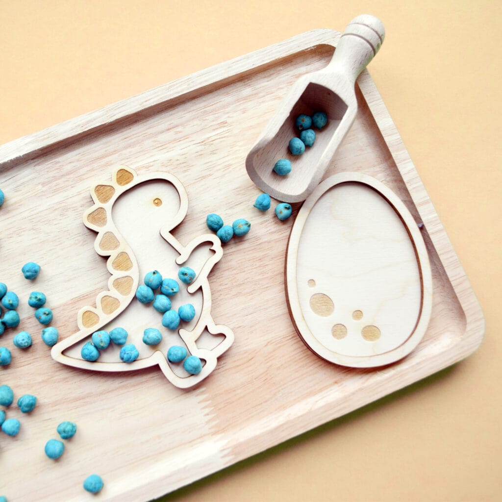 Zelf play trays maken voor sensory bin met behulp van een lasermachine