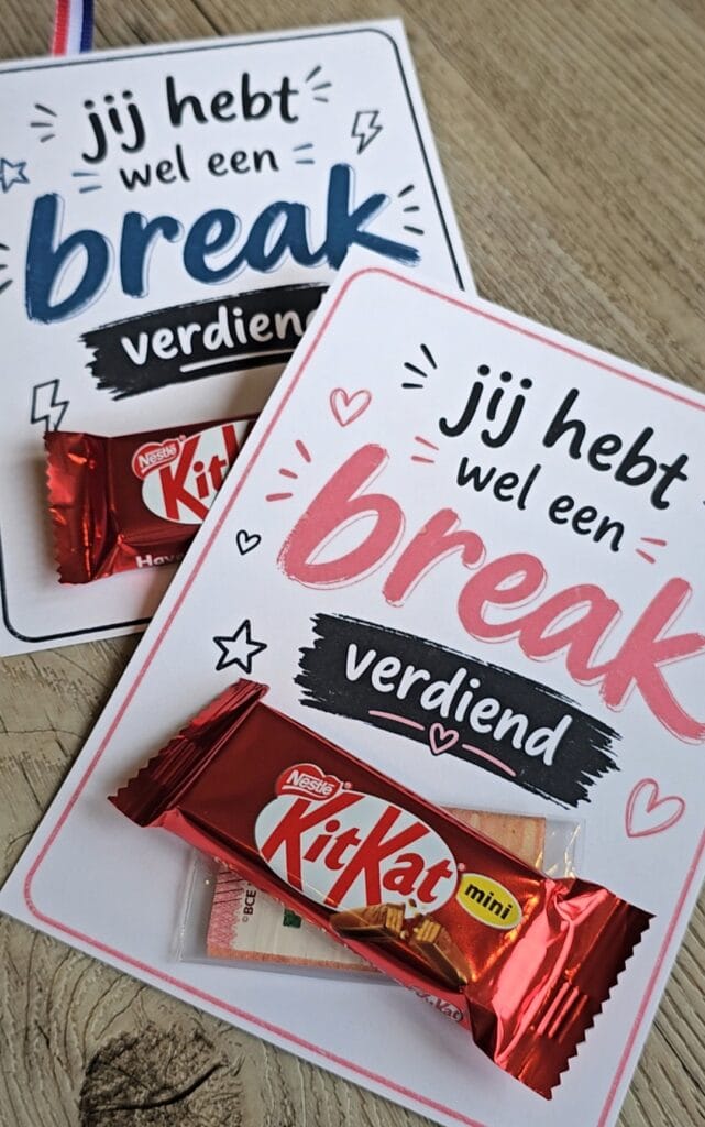 Een kleinigheidje na bijvoorbeeld de examens of de avondvierdaagse